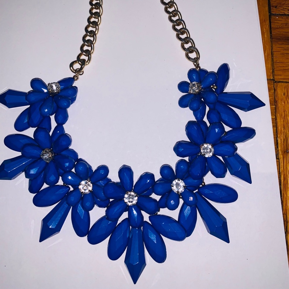 Royal blue statement necklace